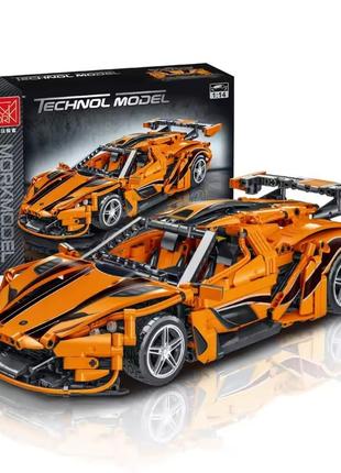 Конструктор спортивный автомобиль на 1397 деталей,оранжевый