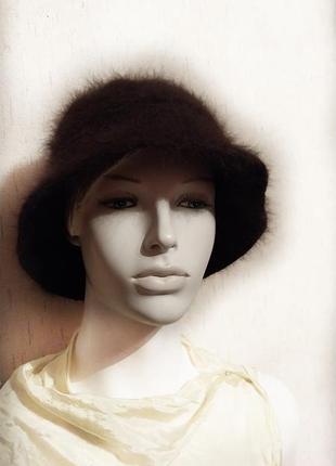 Уютно тёплая из ангоры шляпа