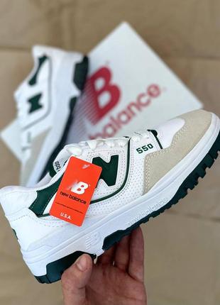 New balance 550 green, кроссовки