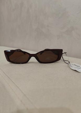 Стильные очки цвет бургунди capri fashion