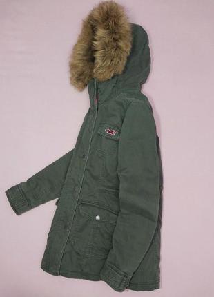 Парка, утепленная куртка девушке подлетку, р. 40-42, xs, hollister