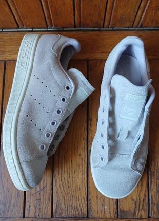 Кеди adidas stan smith беж замш кросівки стени 36,5