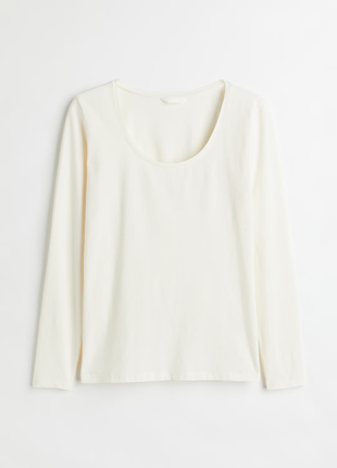 Мягкий хлопковый лонгслив h&m