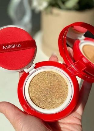 Тональный кушон с матовым финишем #23 натуральный беж. velvet finish cushion spf50+pa+++