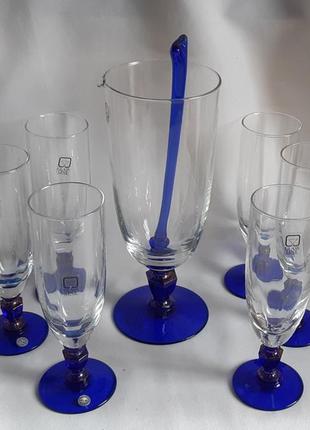 Коктейльний набір 7 предметів glass line crystal germany