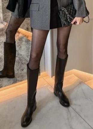 Чорні шкіряні чоботи 39 розміру з pinterest