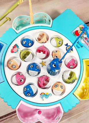 Дитяча музична рибалка, гра "риболовля" з вудочками