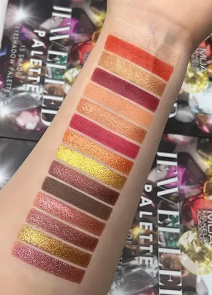 Jewelled, палетка матовых и шиммерных теней от makeup academy / cruelty-free vegan