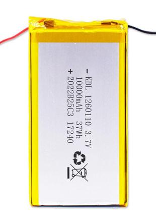 Акумулятор літій-полімерний 10000mah для power bank / 3.7v / 110x60x12 mm