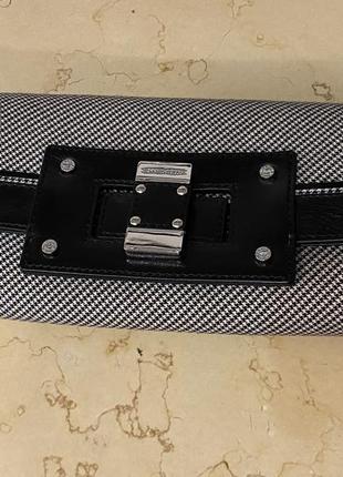 Клатч комбінований шкіра і текстиль від karen millen