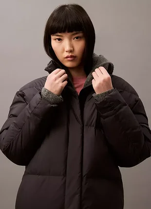 Длинный зимний пуховик calvin klein 40wl5896 фото