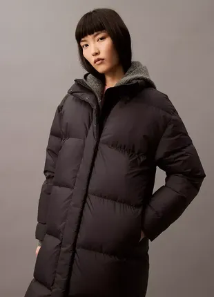 Длинный зимний пуховик calvin klein 40wl5892 фото