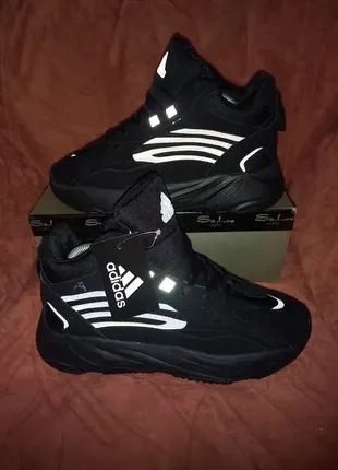 Кроссовки мужские зимние adidas yeezy boost 700 мех высокие