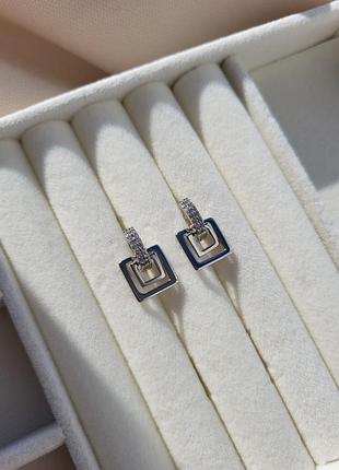 Квадратные серьги