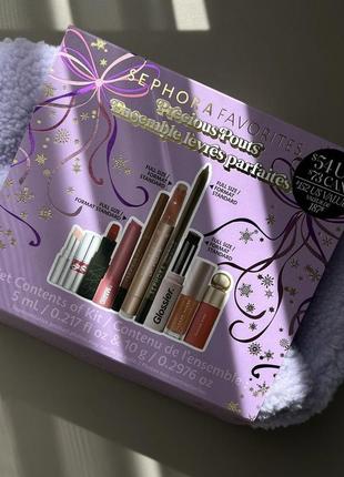 Sephora favorites precious poouts lip set набор из 9 продуктов для губ (помады,...