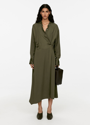 Платье-миди с драпировкой arket 1235757 - 003