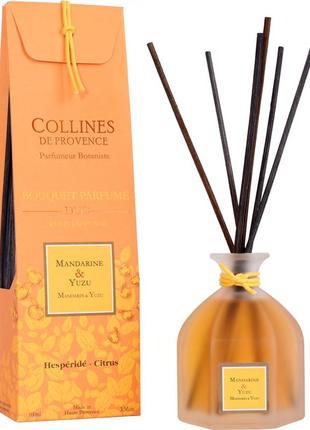 Mandarin & yuzu (мандарин и юдзу) аромадиффузор collines de provence, 100 мл