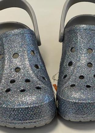 Сабо з блискітками crocs baya glitter, w7, w109 фото