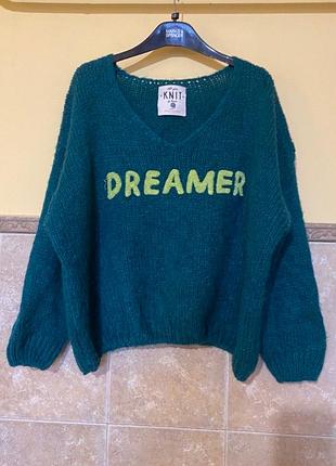 Светр, італія, вовна, акрил, мохер, широкий