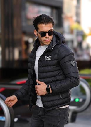 Брендовая мужская куртка армани/качественная куртка armani в черном цвете на каждый день