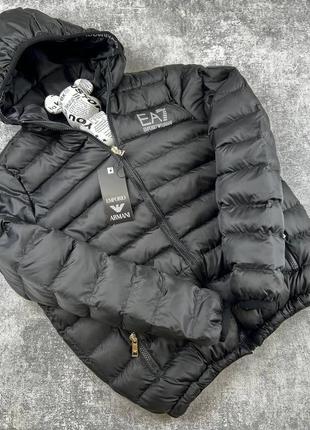 Брендовая мужская куртка армани/качественная куртка armani в черном цвете на каждый день