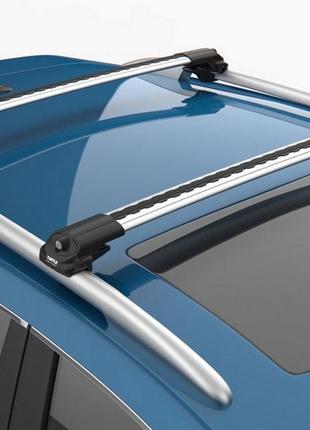 Багажник mercedes glk-class 2009-2015 на рейлінги cірий turtle can otomotiv