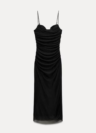 Тюлевое платье средней длины zara