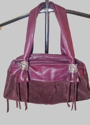 Gilda tonelli сумка из натуральной кожи и кристалами swarovski италия