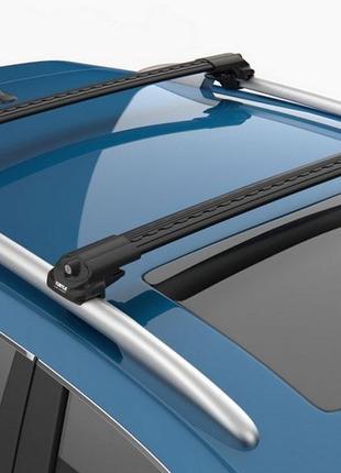 Багажник на крышу chevrolet cruze 2012-2015 на рейлинги черный turtle can otomotiv