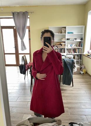 Красное пальто манго mango mng