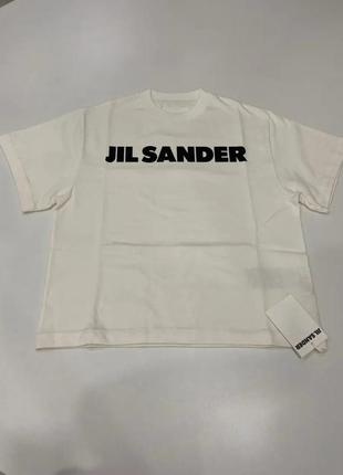 Оригинальная женская|подростковая футболка — jil sander logo t-shirt