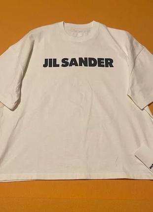 Оригинальная мужская|подростковая футболка — jil sander logo t-shirt
