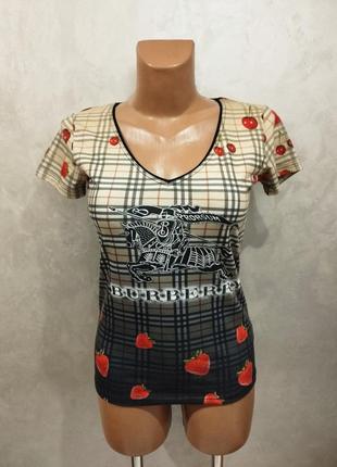 Burberry , жіноча футболка made in italy