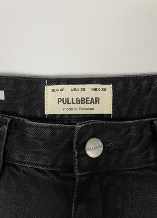 Джинсы skiny от pull & bear stwd skater fit черные широкие скейтерские9 фото