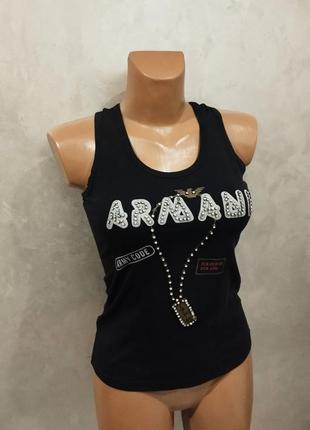 459. armani jeans майка топ 100% cotton, n061 in hong kong, размер м2 фото