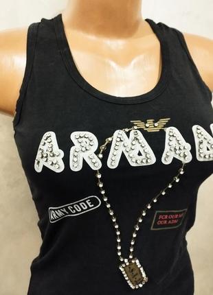 459. armani jeans майка топ 100% cotton, n061 in hong kong, размер м3 фото