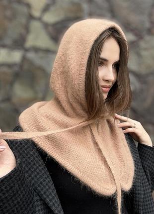 Капор на замочку і зав’язка ангора