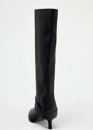 Сапоги на каблуке китен хилл с пряжкой5 фото