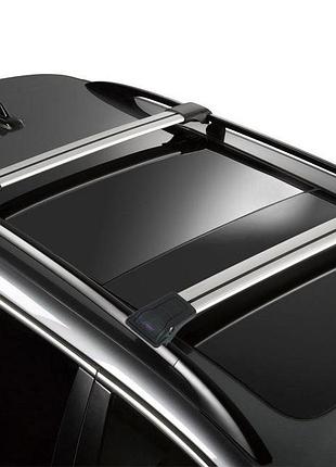 Багажник на рейлинги с замком серый erkul