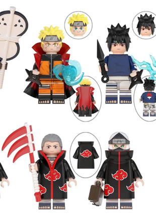 Набор лего фигурок наруто акацуки 8 шт. naruto akatsuki