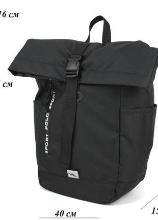 Рюкзак міський 25 л 40x44 (60)x15 см wallaby чорний (2000002733577)10 фото