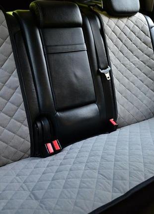 Накидки на сиденья автомобиля задние, серый avторитет