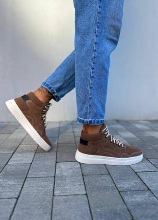 Мужские ботинки из нубука (2300-1д) 44 vzutik коричневый (2000002761815)1 фото