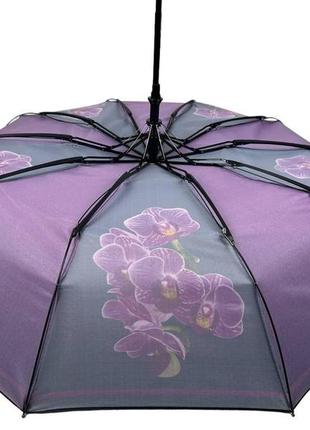 Жіноча складана парасолька напівавтомат toprain фіолетова (2000002744061)6 фото