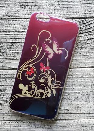 Чехол накладка apple iphone 6 plus / iphone 6s plus фиолетовый силиконовый