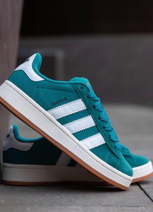 Adidas campus dark green white