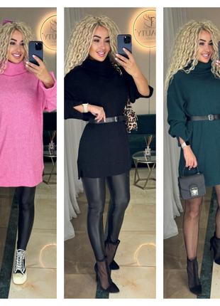 Зимняя женская туника платье