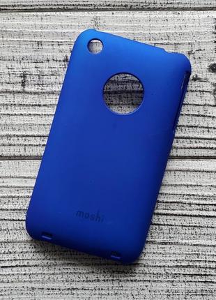 Чехол накладка apple iphone 3g / iphone 3gs пластик синий