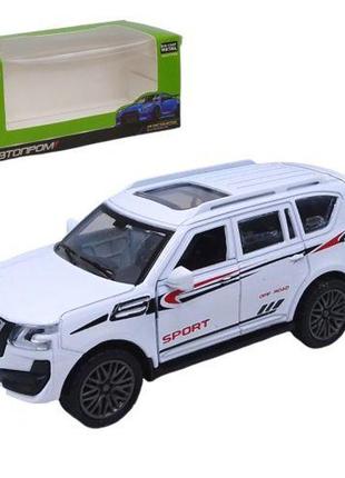 Машинка металлическая "автопром: nissan внедорожник" (белый)