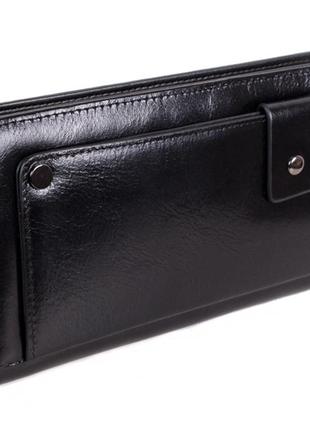 Чоловік шкіряний клатч black003-2 чорний